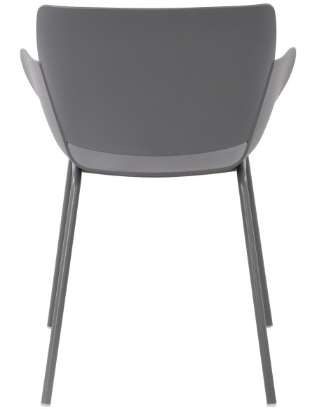 Fauteuil de table moderne en Polypropylène Gris foncé Zoryane - 4