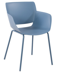 Fauteuil de table moderne en Polypropylène Bleu Zoryane - 1