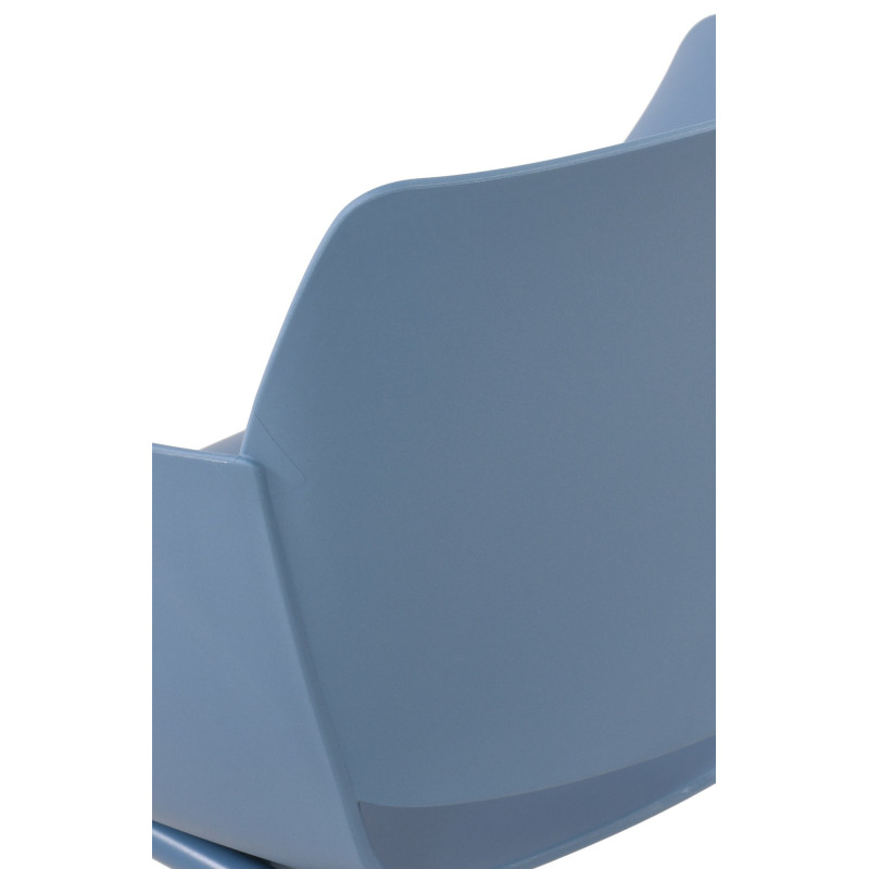 Fauteuil de table moderne en Polypropylène Bleu Zoryane - 2