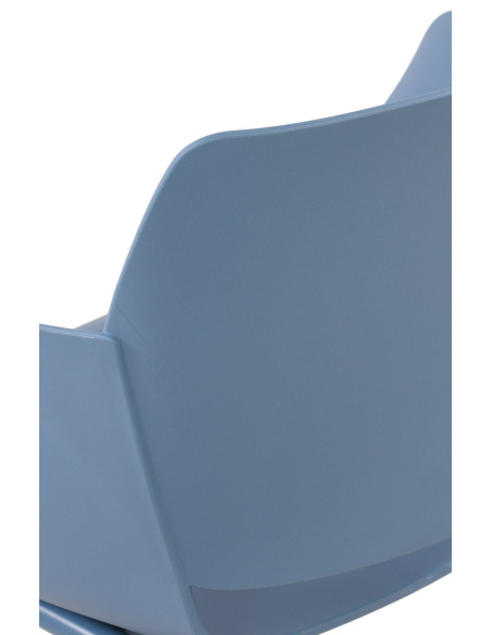 Fauteuil de table moderne en Polypropylène Bleu Zoryane - 2
