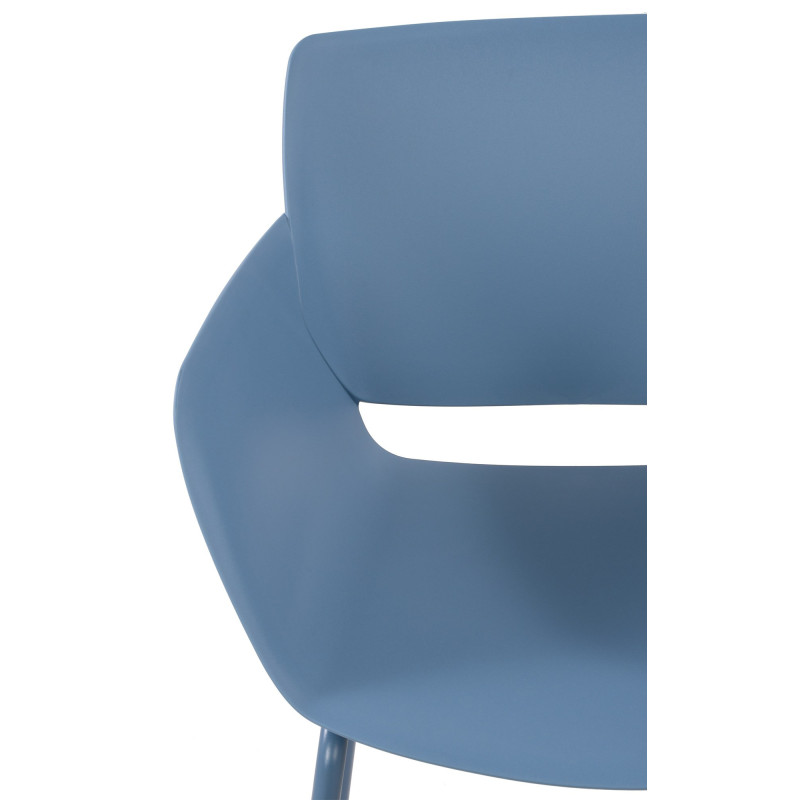 Fauteuil de table moderne en Polypropylène Bleu Zoryane - 3