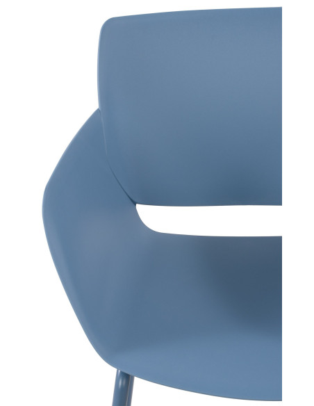 Fauteuil de table moderne en Polypropylène Bleu Zoryane - 3