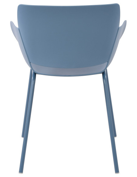 Fauteuil de table moderne en Polypropylène Bleu Zoryane - 4