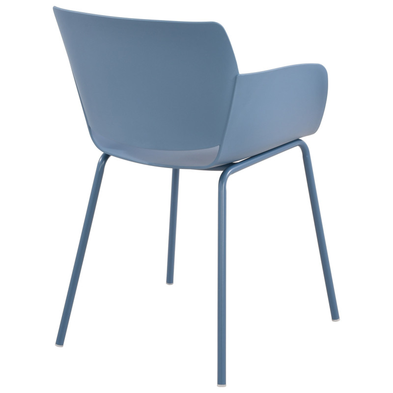 Fauteuil de table moderne en Polypropylène Bleu Zoryane - 5