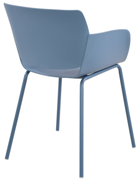 Fauteuil de table moderne en Polypropylène Bleu Zoryane - 5