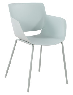 Fauteuil de table moderne en Polypropylène Turquoise Zoryane - 1