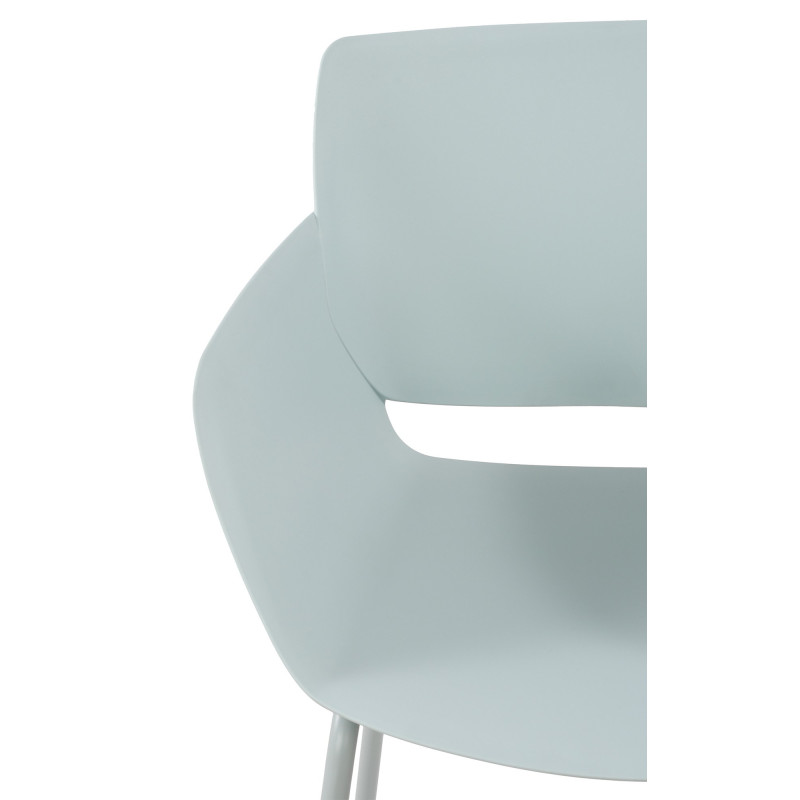 Fauteuil de table moderne en Polypropylène Turquoise Zoryane - 3