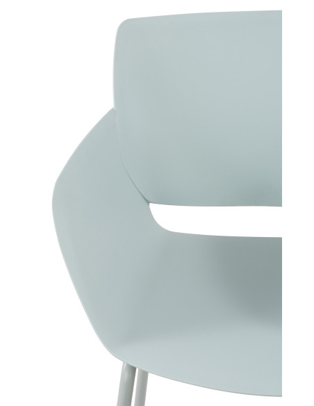 Fauteuil de table moderne en Polypropylène Turquoise Zoryane - 3