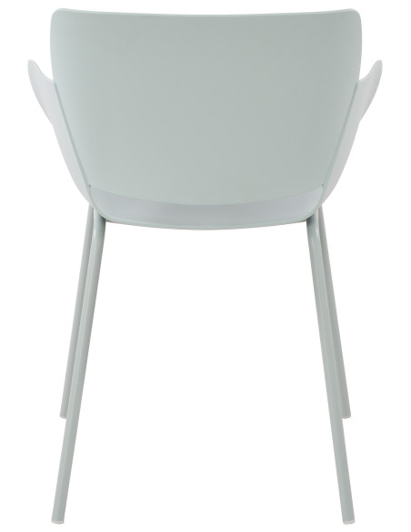 Fauteuil de table moderne en Polypropylène Turquoise Zoryane - 4