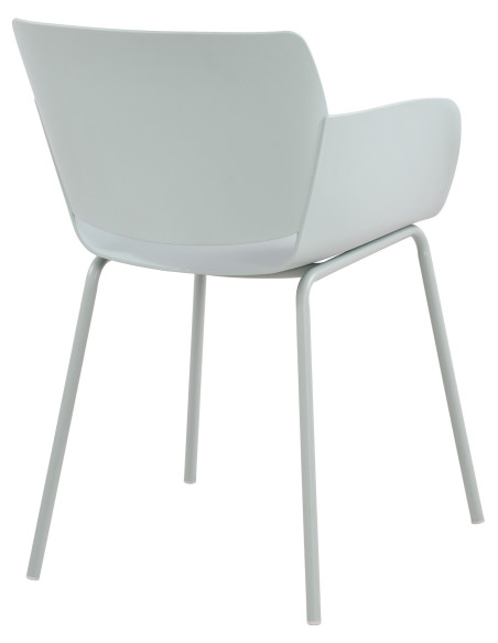 Fauteuil de table moderne en Polypropylène Turquoise Zoryane - 5