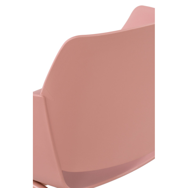 Fauteuil de table moderne en Polypropylène Rose Zoryane - 2