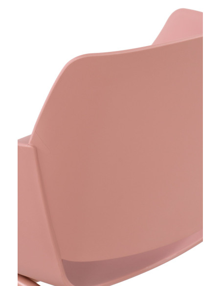 Fauteuil de table moderne en Polypropylène Rose Zoryane - 2