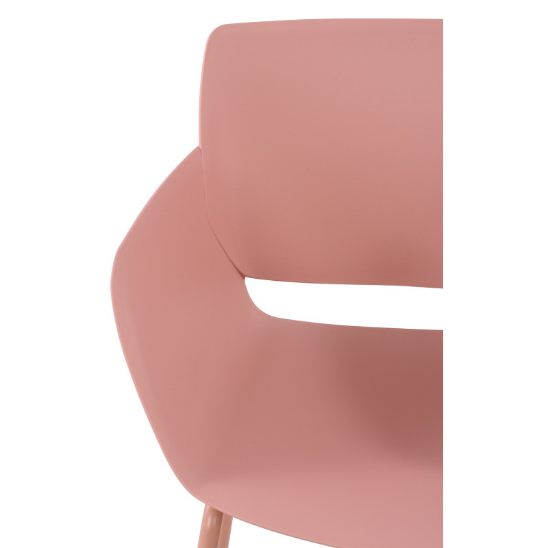 Fauteuil de table moderne en Polypropylène Rose Zoryane - 3