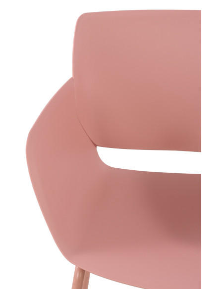 Fauteuil de table moderne en Polypropylène Rose Zoryane - 3