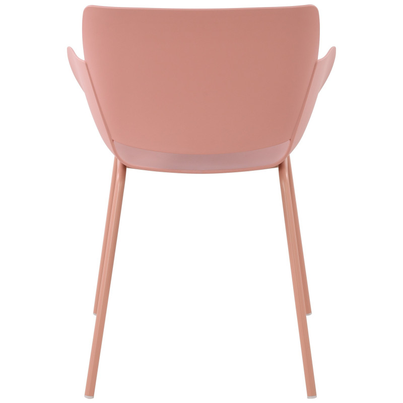 Fauteuil de table moderne en Polypropylène Rose Zoryane - 4