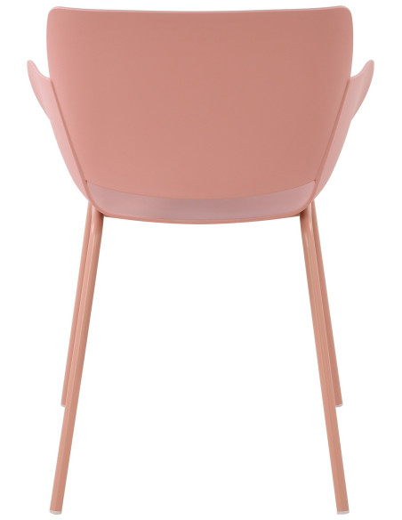 Fauteuil de table moderne en Polypropylène Rose Zoryane - 4