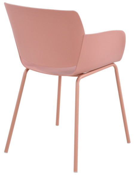 Fauteuil de table moderne en Polypropylène Rose Zoryane - 5