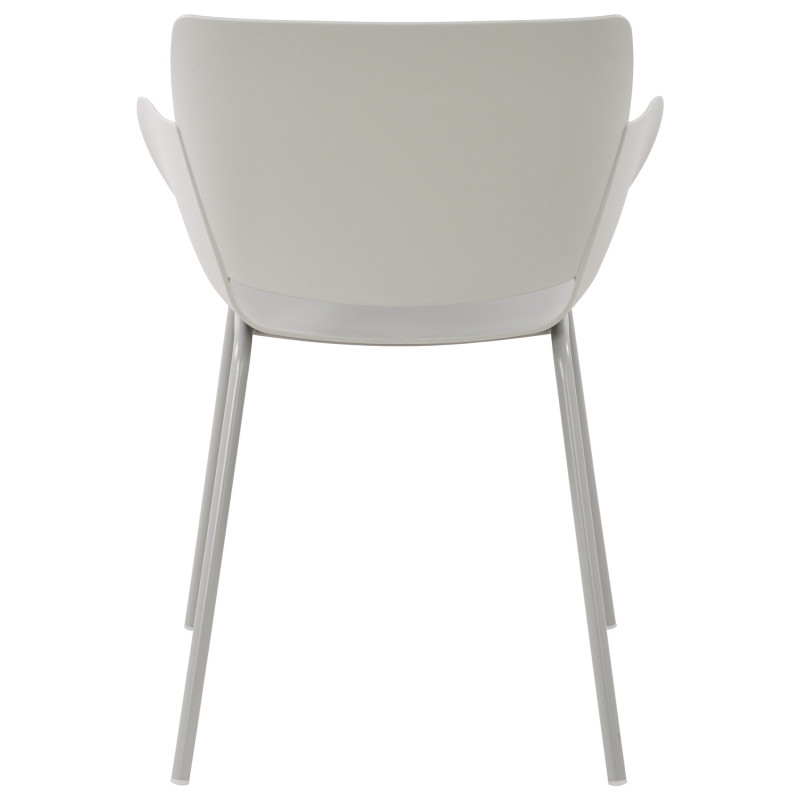 Fauteuil de table moderne en Polypropylène Gris clair Zoryane - 4