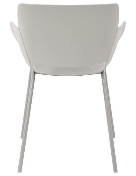 Fauteuil de table moderne en Polypropylène Gris clair Zoryane - 4