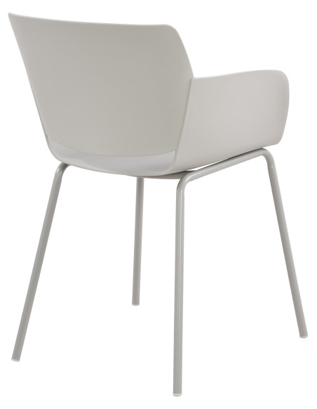 Fauteuil de table moderne en Polypropylène Gris clair Zoryane - 5