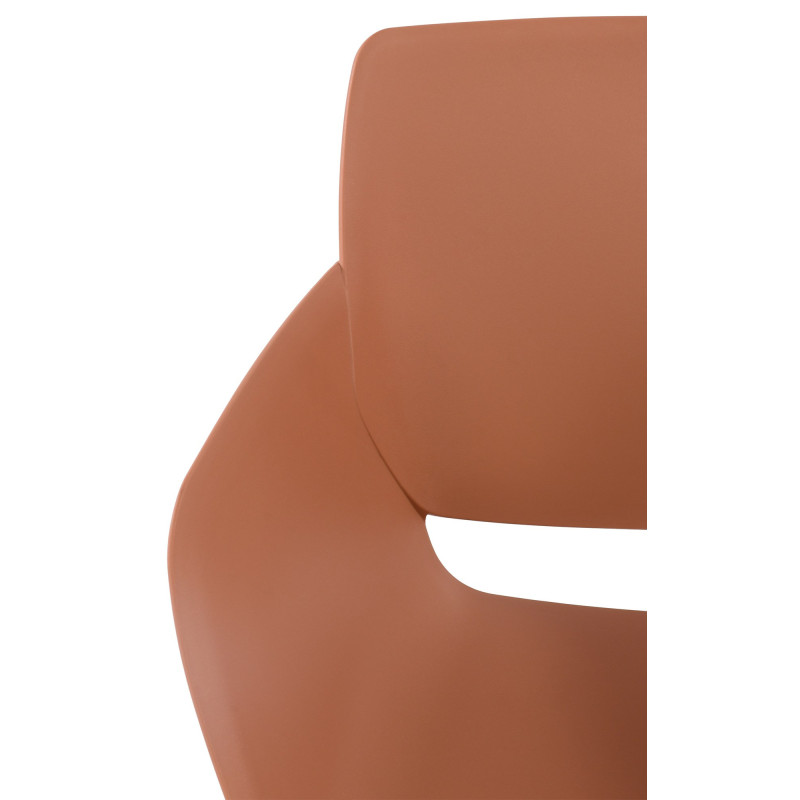 Fauteuil de table moderne en Polypropylène Terracotta Zoryane - 3