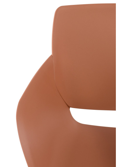 Fauteuil de table moderne en Polypropylène Terracotta Zoryane - 3
