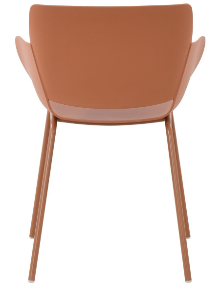 Fauteuil de table moderne en Polypropylène Terracotta Zoryane - 4