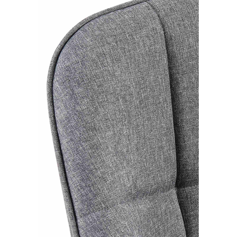 Fauteuil de table haut de gamme en Tissu Gris foncé Métal Noir Davlyn - 5
