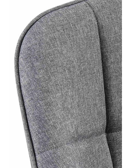 Fauteuil de table haut de gamme en Tissu Gris foncé Métal Noir Davlyn - 5