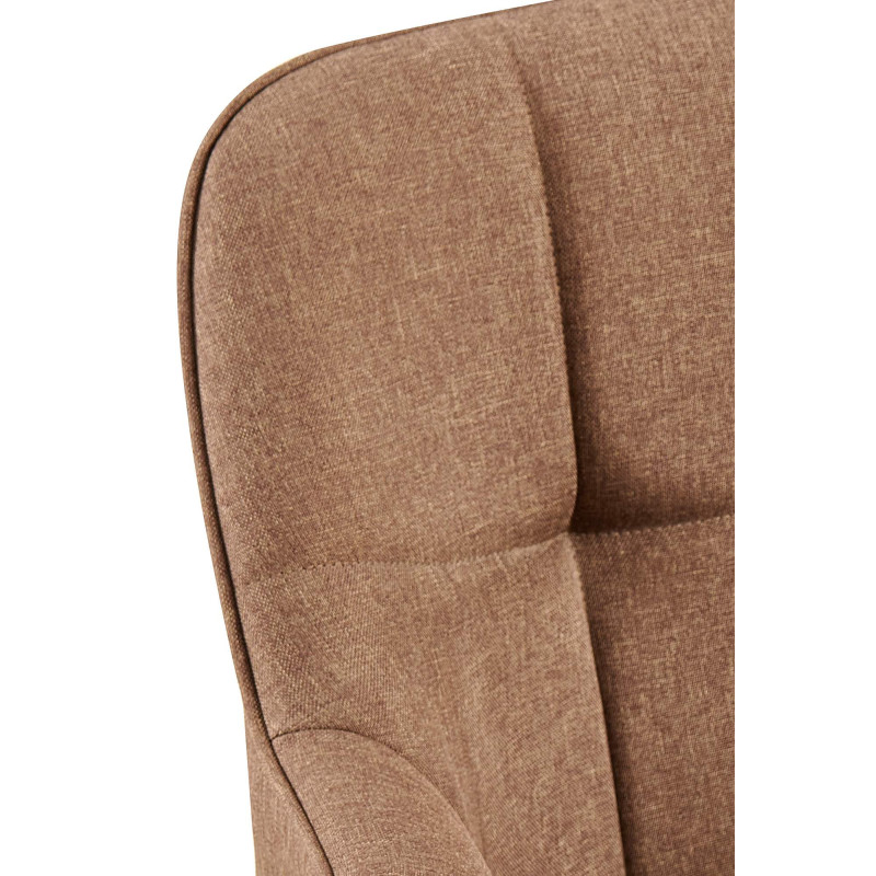 Fauteuil de table haut de gamme en Tissu Taupe Métal Noir Davlyn - 6