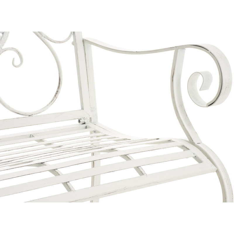 Fauteuil de table extérieur en Fer forgé Blanc Vieilli Elyval - 4