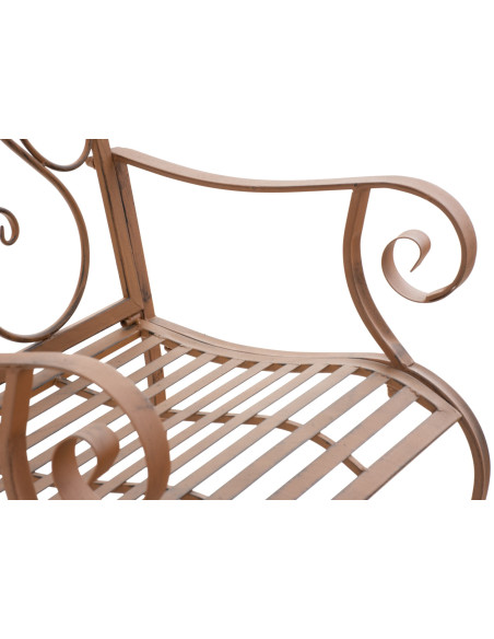 Fauteuil de table extérieur en Fer forgé Marron Vieilli Elyval - 4