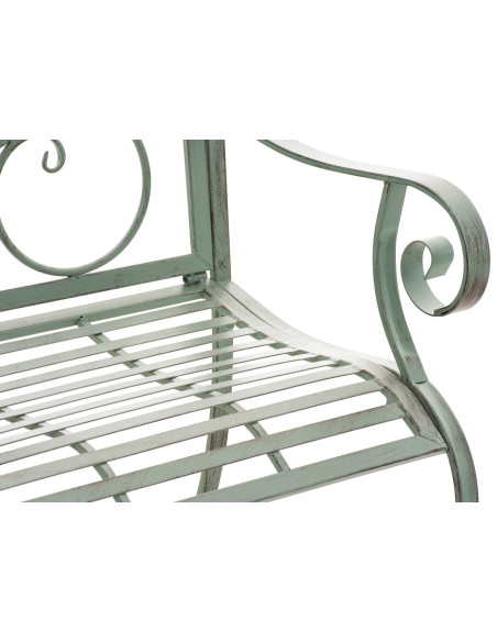 Fauteuil de table extérieur en Fer forgé Vert Vieilli Elyval - 4