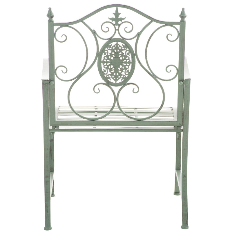Fauteuil de table extérieur en Fer forgé Vert Vieilli Elyval - 3
