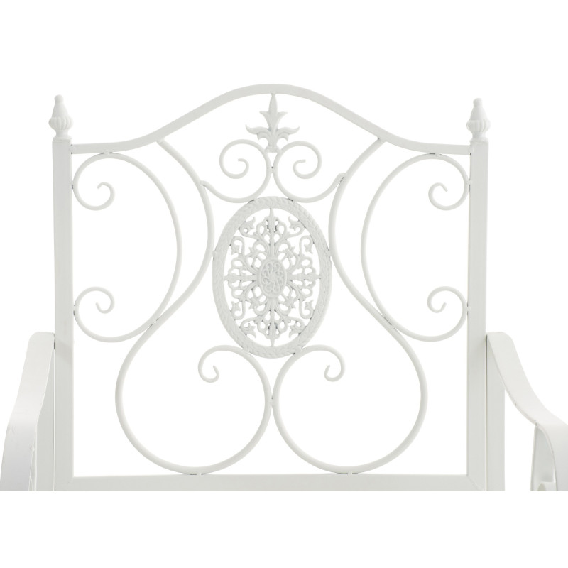 Fauteuil de table extérieur en Fer forgé Blanc Elyval - 4