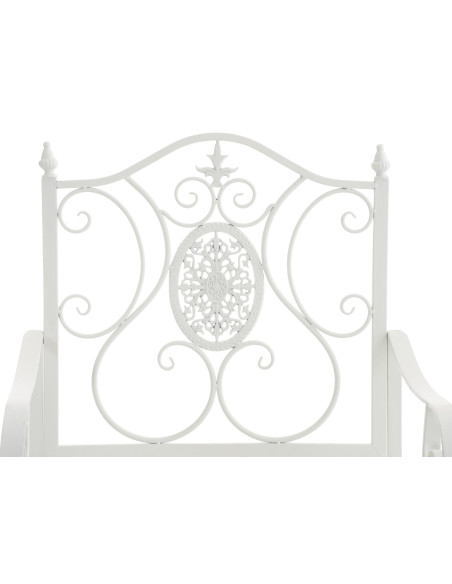 Fauteuil de table extérieur en Fer forgé Blanc Elyval - 4
