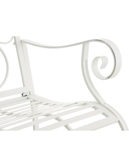 Fauteuil de table extérieur en Fer forgé Blanc Elyval - 5