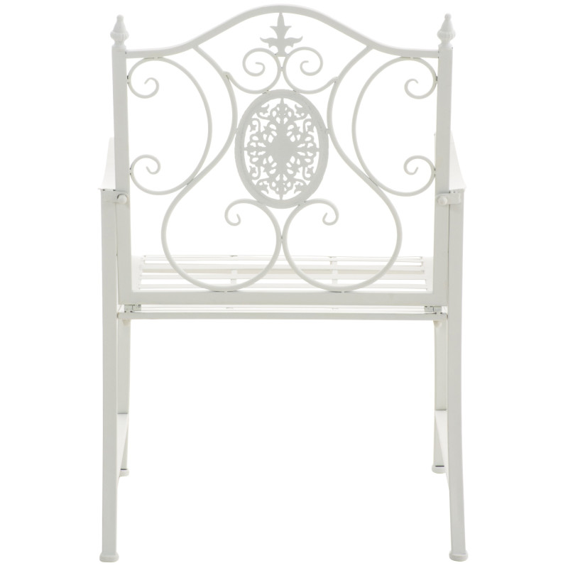 Fauteuil de table extérieur en Fer forgé Blanc Elyval - 3