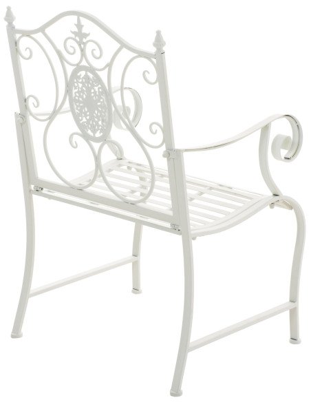 Fauteuil de table extérieur en Fer forgé Blanc Elyval - 2