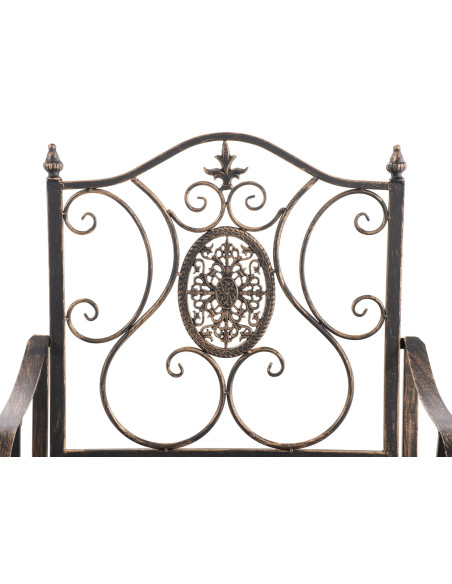 Fauteuil de table extérieur en Fer forgé Bronze Elyval - 4