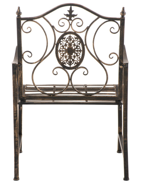 Fauteuil de table extérieur en Fer forgé Bronze Elyval - 2