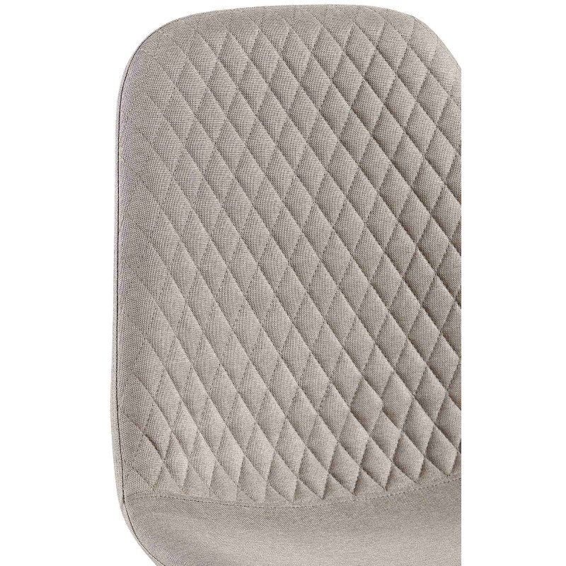 Chaise moderne Dossier matelassé en Tissu Gris Métal Noir Silvia - 4