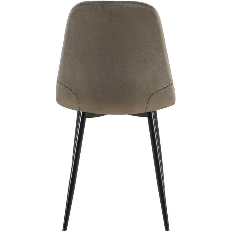 Chaise moderne en Velours Anthracite Métal Noir Ivina - 4