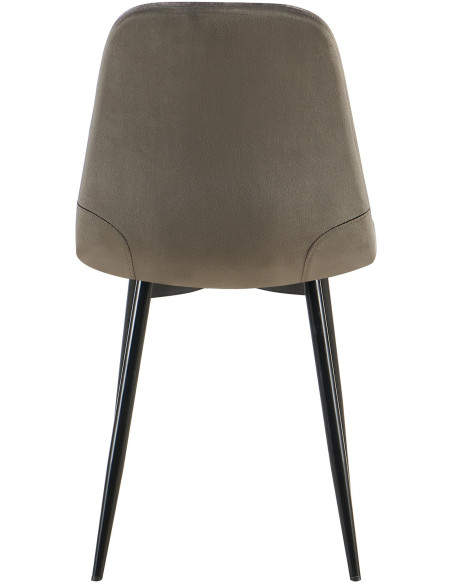 Chaise moderne en Velours Anthracite Métal Noir Ivina - 4