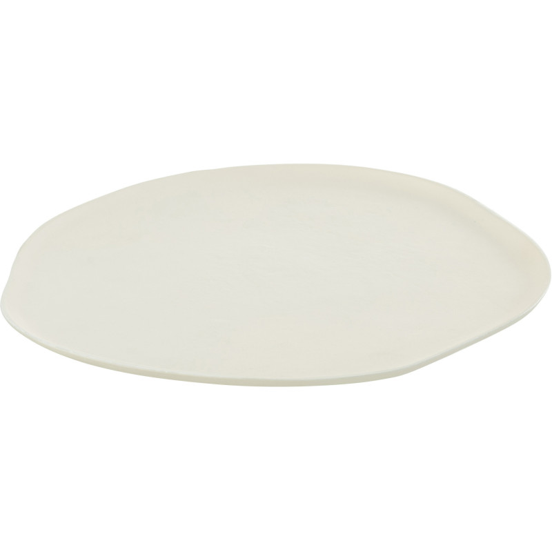 Plateau déco moderne organique 21x18 en Métal Blanc Serys - 1
