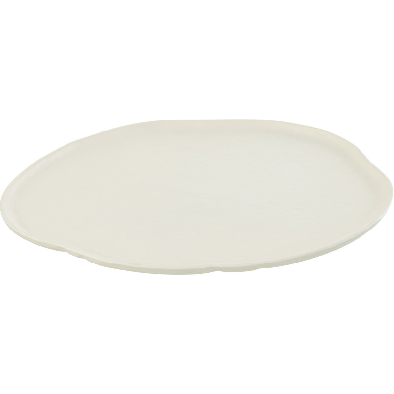 Plateau déco moderne organique 29x26 en Métal Blanc Serys - 1
