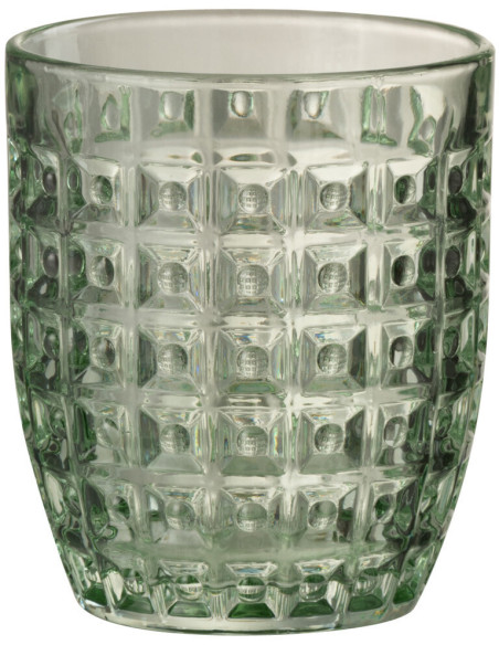 Verre à eau 150 ml en Verre Vert Motif relief Solynne - 1