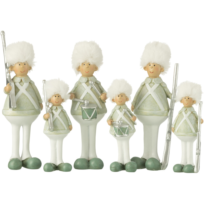 Grandes Statuettes originales Soldats Hauteur 28 cm en Résine Vert Blanc Valrisse (Lot de 3) - 2