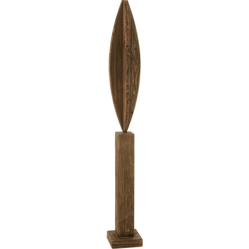 Grande Déco sur pied moderne Plume Hauteur 115 cm en Bois de pin Marron Luke - 1