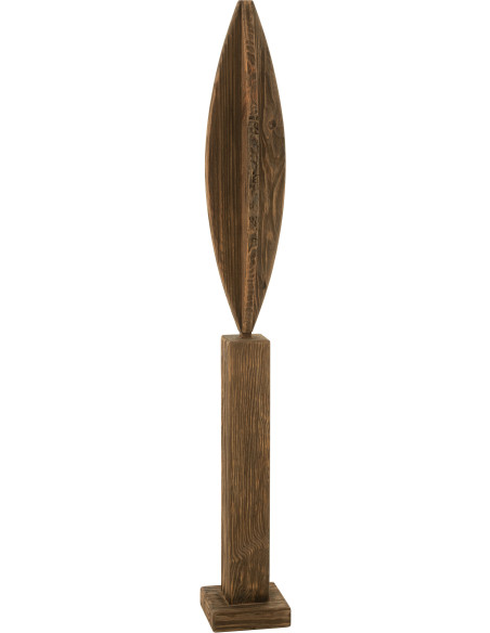 Grande Déco sur pied moderne Plume Hauteur 115 cm en Bois de pin Marron Luke - 1